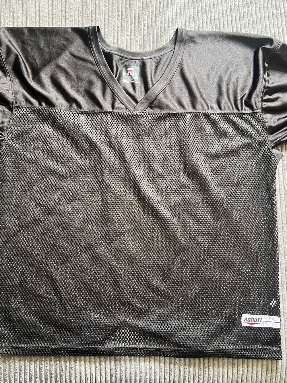 Schutt Black Football Practice Jersey Varsity XL Mesh V Neck